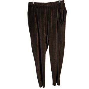 Jones New York Sport Brown Velvet Pull On Pants 2X 0340